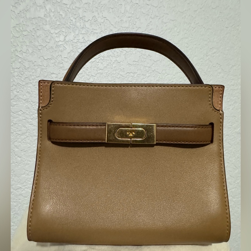 Tory Burch Lee Radziwill Petite Double Bag Tiramisu